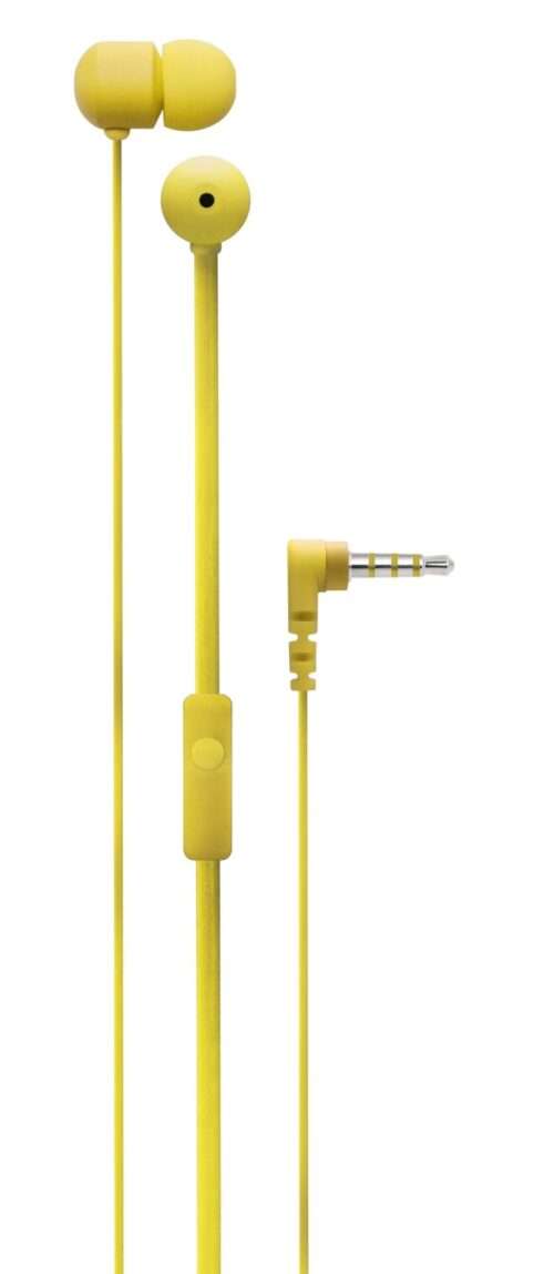 Ausinės su mikrofonu Degauss SPKRS(geltona)