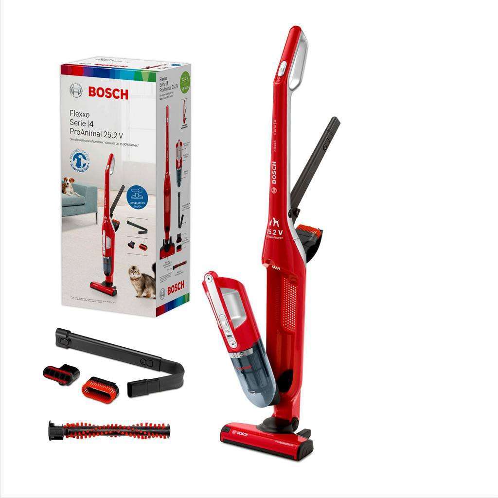 Dulkių siurblys Vacuum cleaner cordless BOSCH BBH 3ZOO25 FLEXXO (red color)