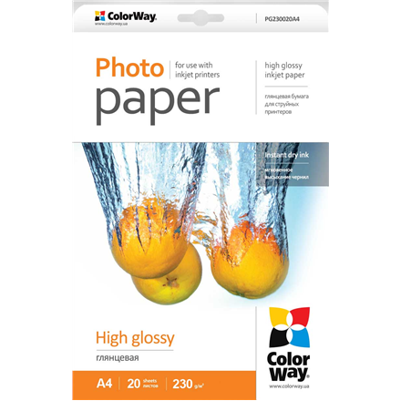 Fotopopierius ColorWay Photo Paper 20 pc. PG230020A4 Glossy