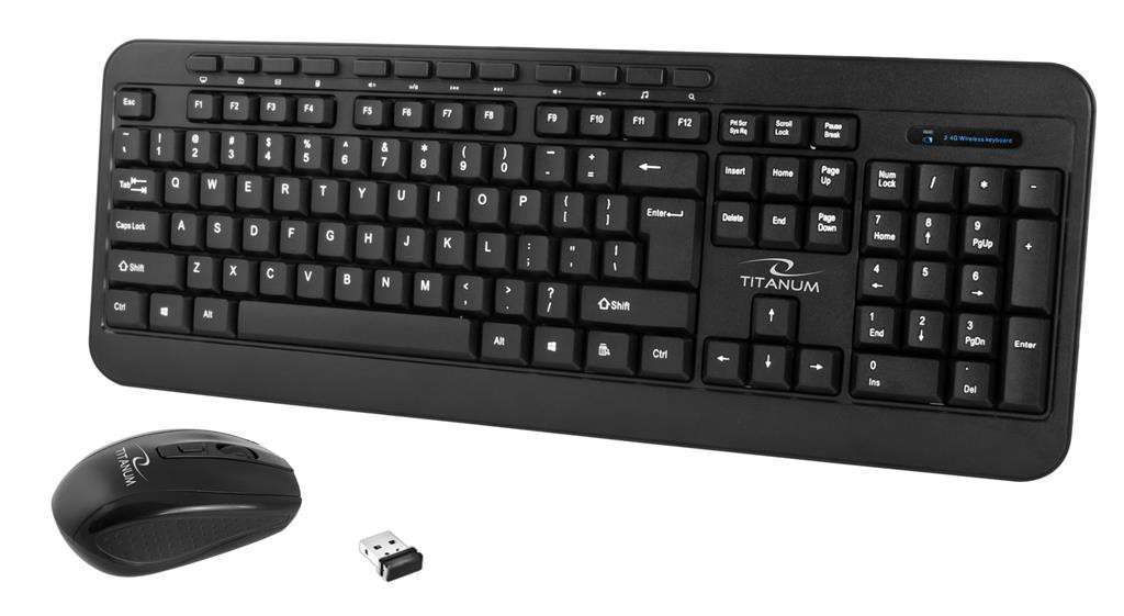 Klaviatūra Keyboard + mouse Set TITANUM AKRON TK109 (USB 2.0