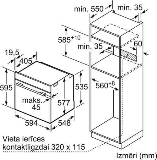 Orkaitė Bosch HRG656XS2