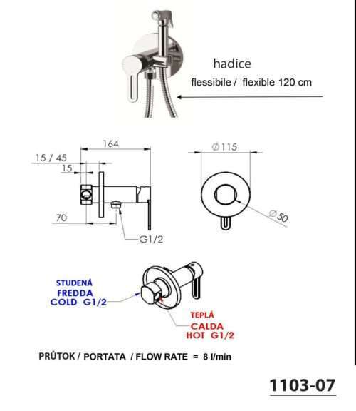 Potinkinis bidete komplektas Sapho 1103-07