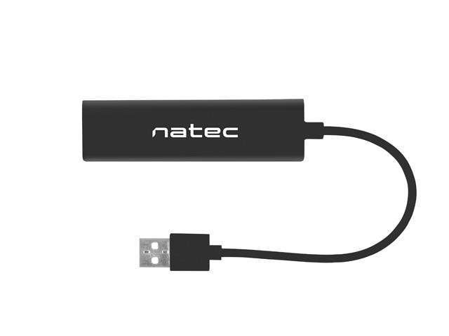 Šakotuvas NATEC NHU-1413 Natec Hub USB 2.0 DRAGONFLY 3-ports + RJ45