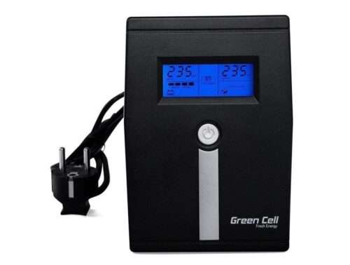 Green Cell UPS01LCD uninterruptible power supply (UPS) Line-Interactive 600 VA 360 W 2 AC outlet(s)