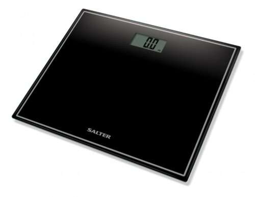 Salter 9207 BK3R Compact Glass Electronic Bathroom Scale - Black