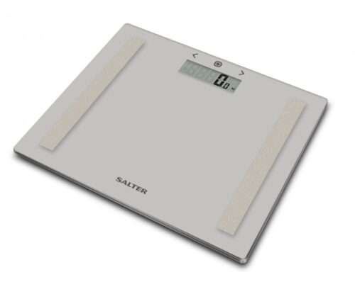 Salter 9113 GY3R Compact Glass Analyser Bathroom Scales - Grey