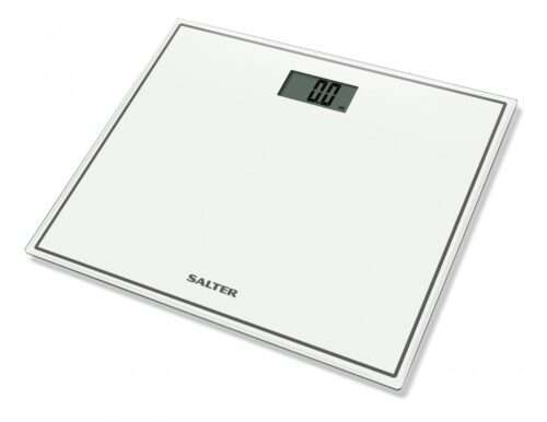 Salter 9207 WH3R Compact Glass Electronic Bathroom Scale - White