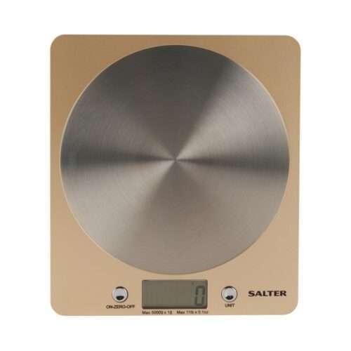 Salter 1036 OLFEU16 Olympic Disc Electronic Digital Kitchen Scales Gold