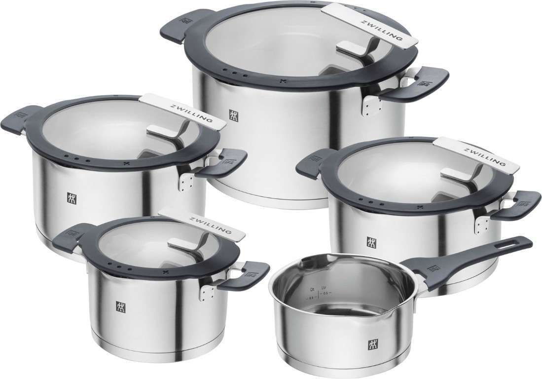 ZWILLING SIMPLIFY 66870-005-0 Pots set Stainless steel 5 pcs. Silver Black