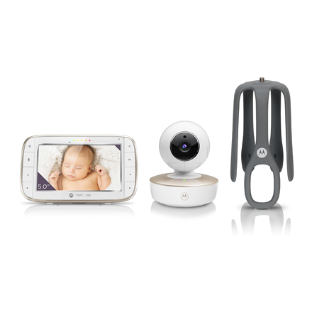 Motorola VM855 CONNECT 5.0” Portable Wi-Fi Video Baby Monitorwith Flexible Crib Mount