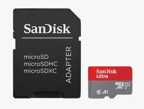 Atminties kortelė SanDisk Ultra microSDXC 64GB + SD Adapter 140MB/s A1 Class 10 UHS-I